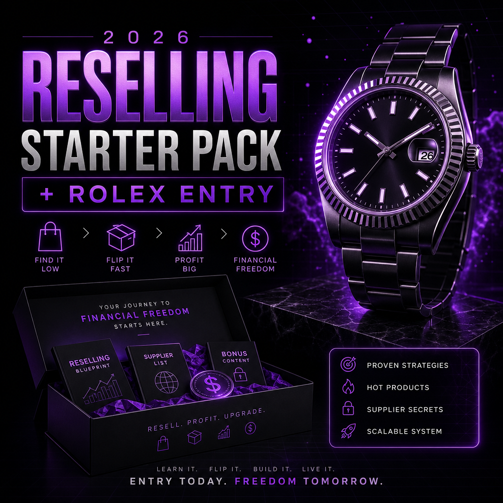 2026 Reselling Starter Pack + Rolex Entry
